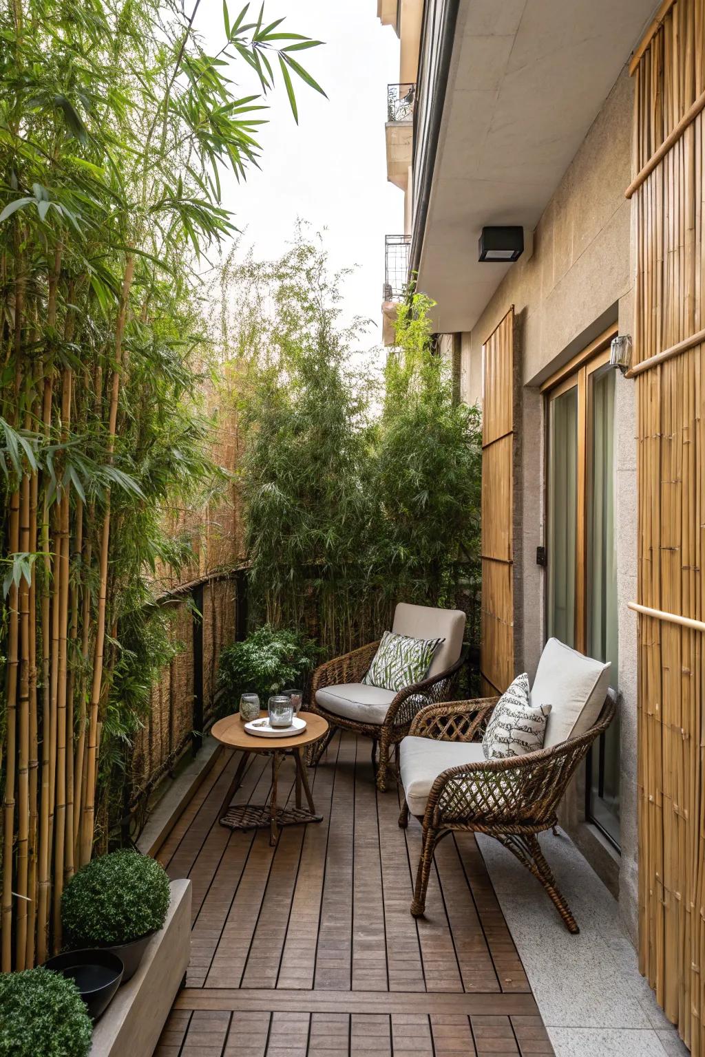 Privacy screens offer seclusion and style.