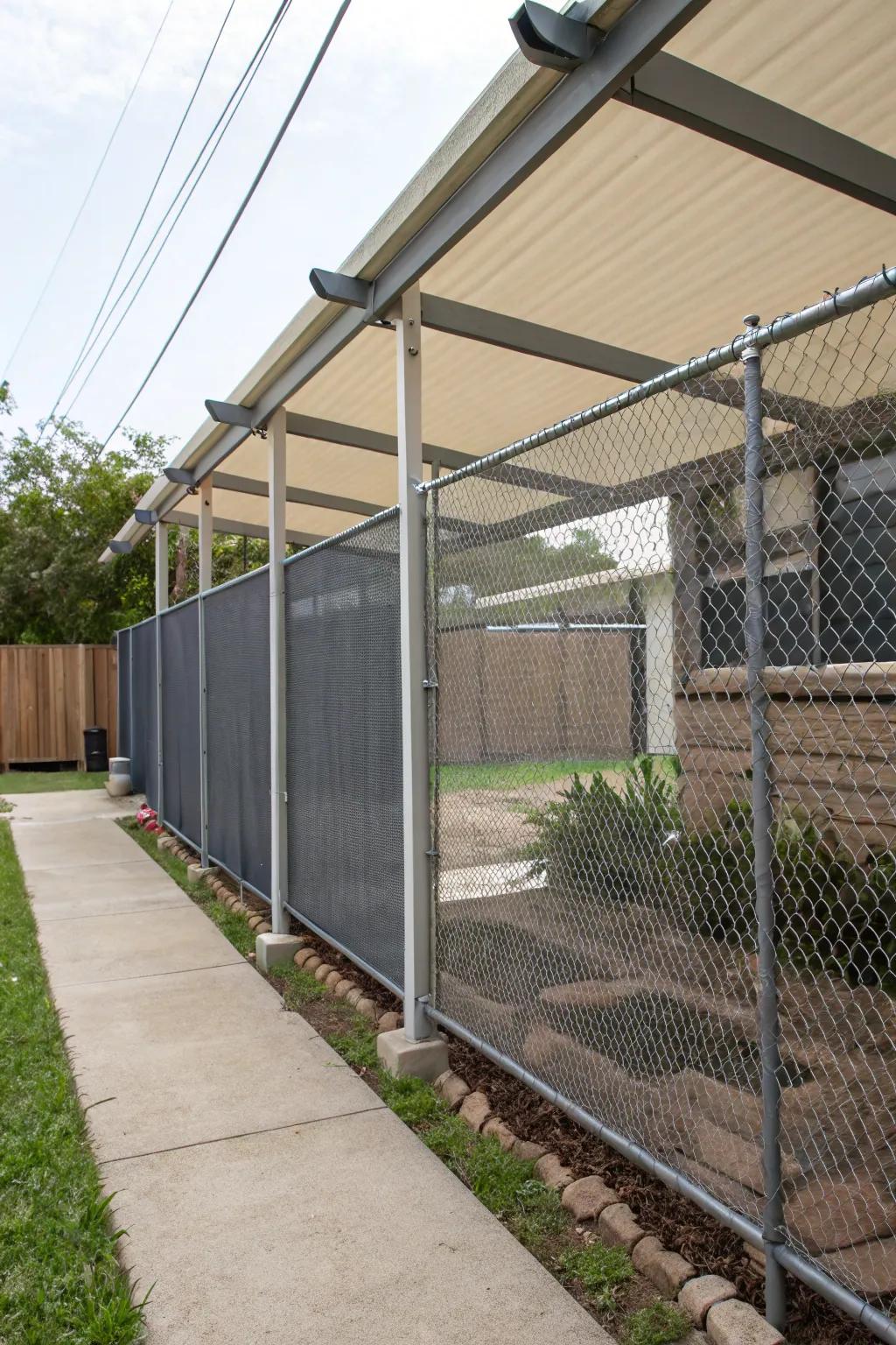 Retractable screens offer flexible privacy options.