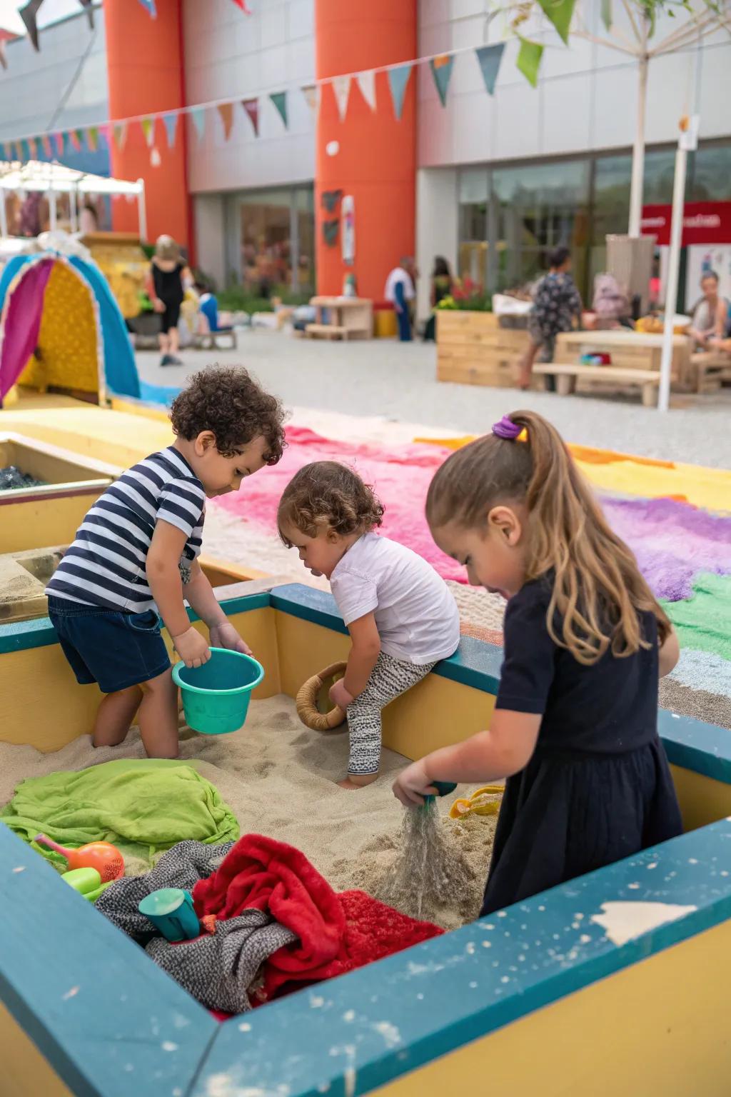 Engage young minds by utilizing a vibrant sensory play area.