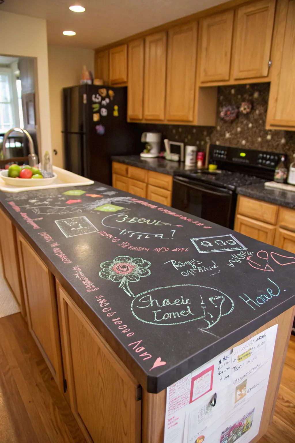 Writable surface turns countertops into a dynamic and interactive space.