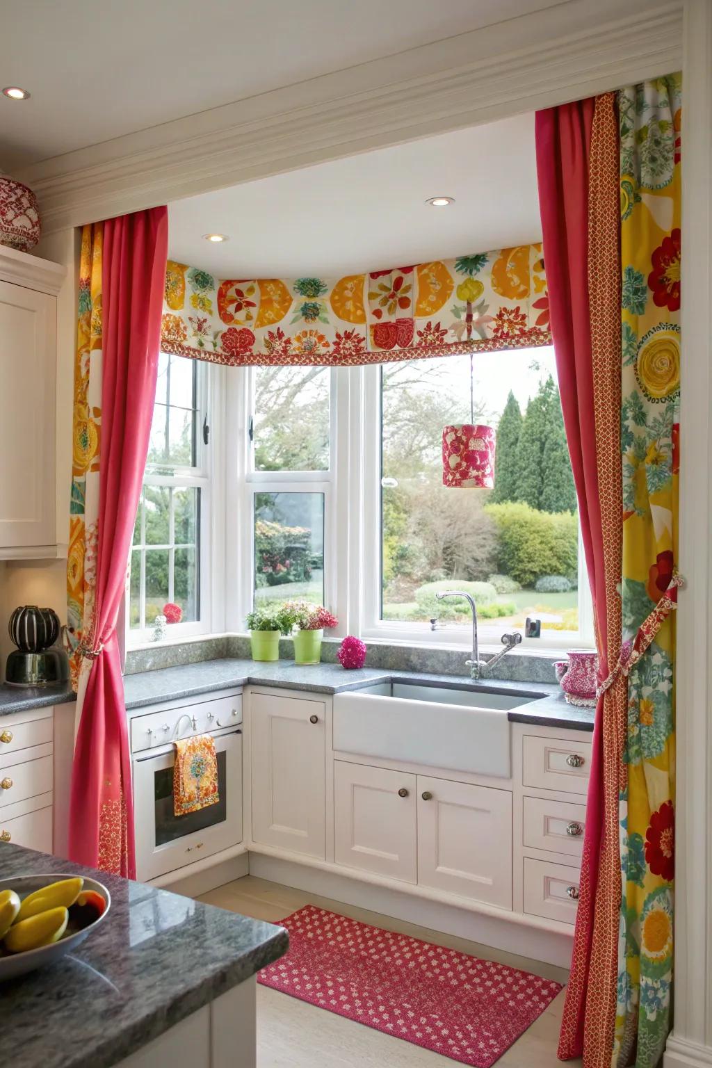 A bold and vibrant bay window design.