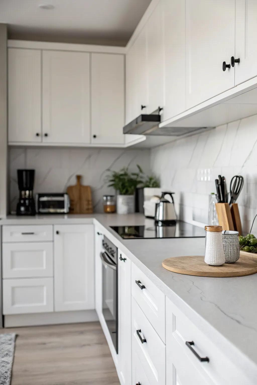 Unified-tone laminates present a streamlined, modern kitchen aesthetic.