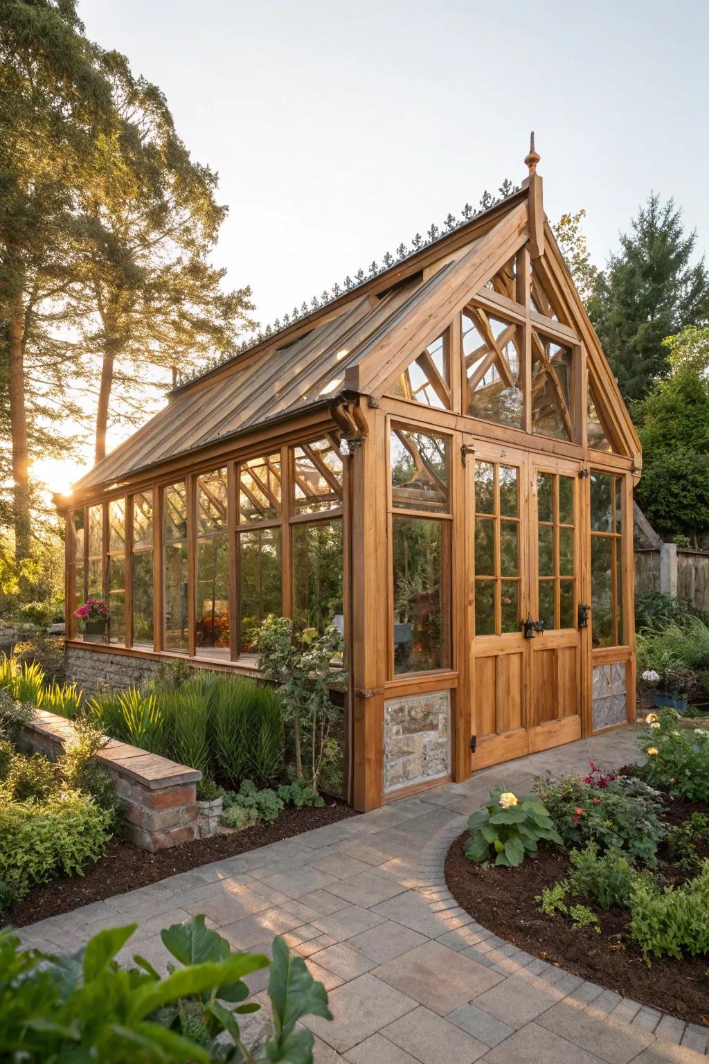 A masterpiece of timber craftsmanship: Embrace year-round gardening with style.