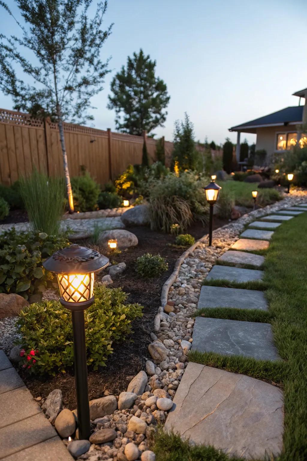 Solar lights offer sustainable and enchanting nighttime illumination.
