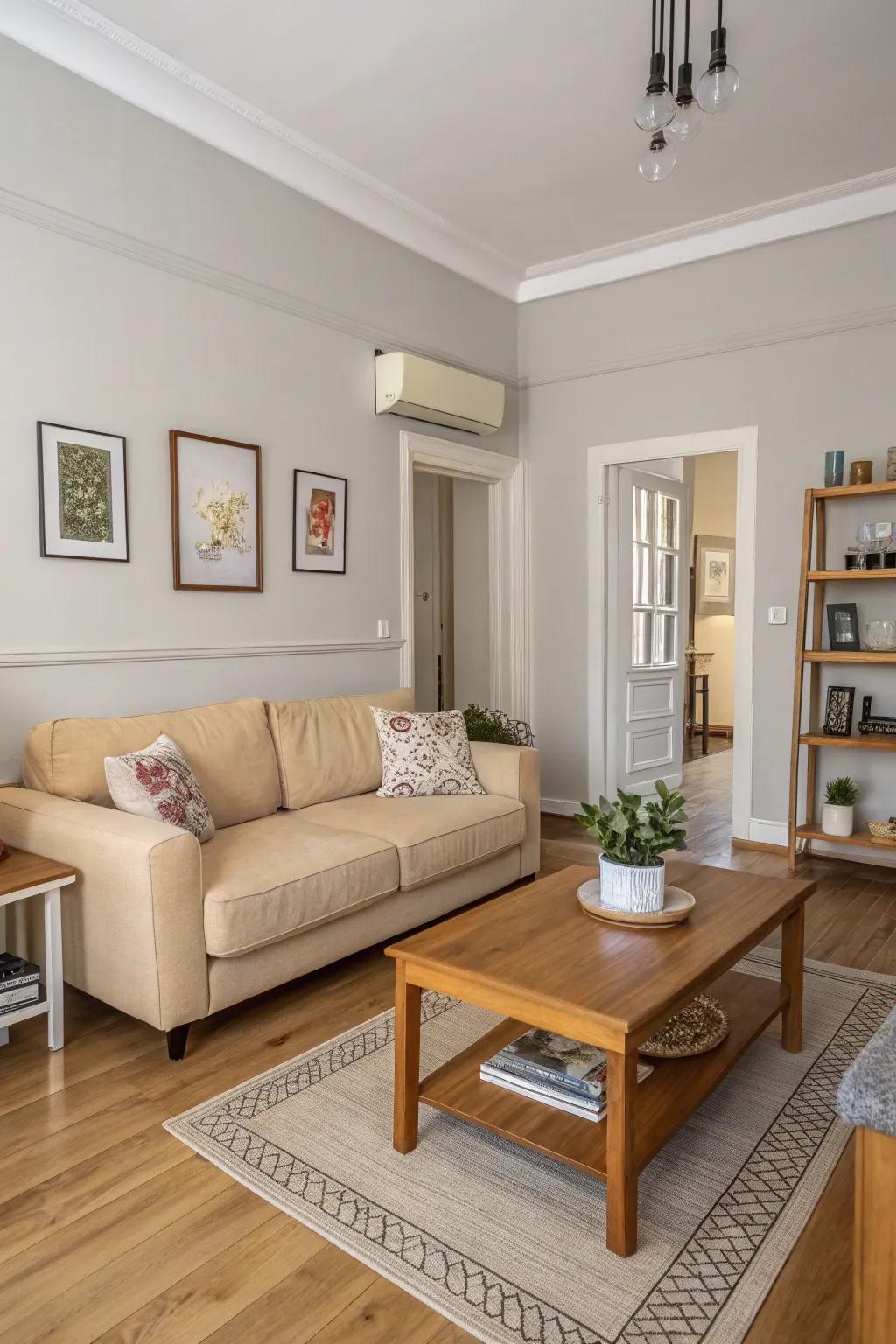 Warm minimalism offers a cozy and inviting atmosphere.