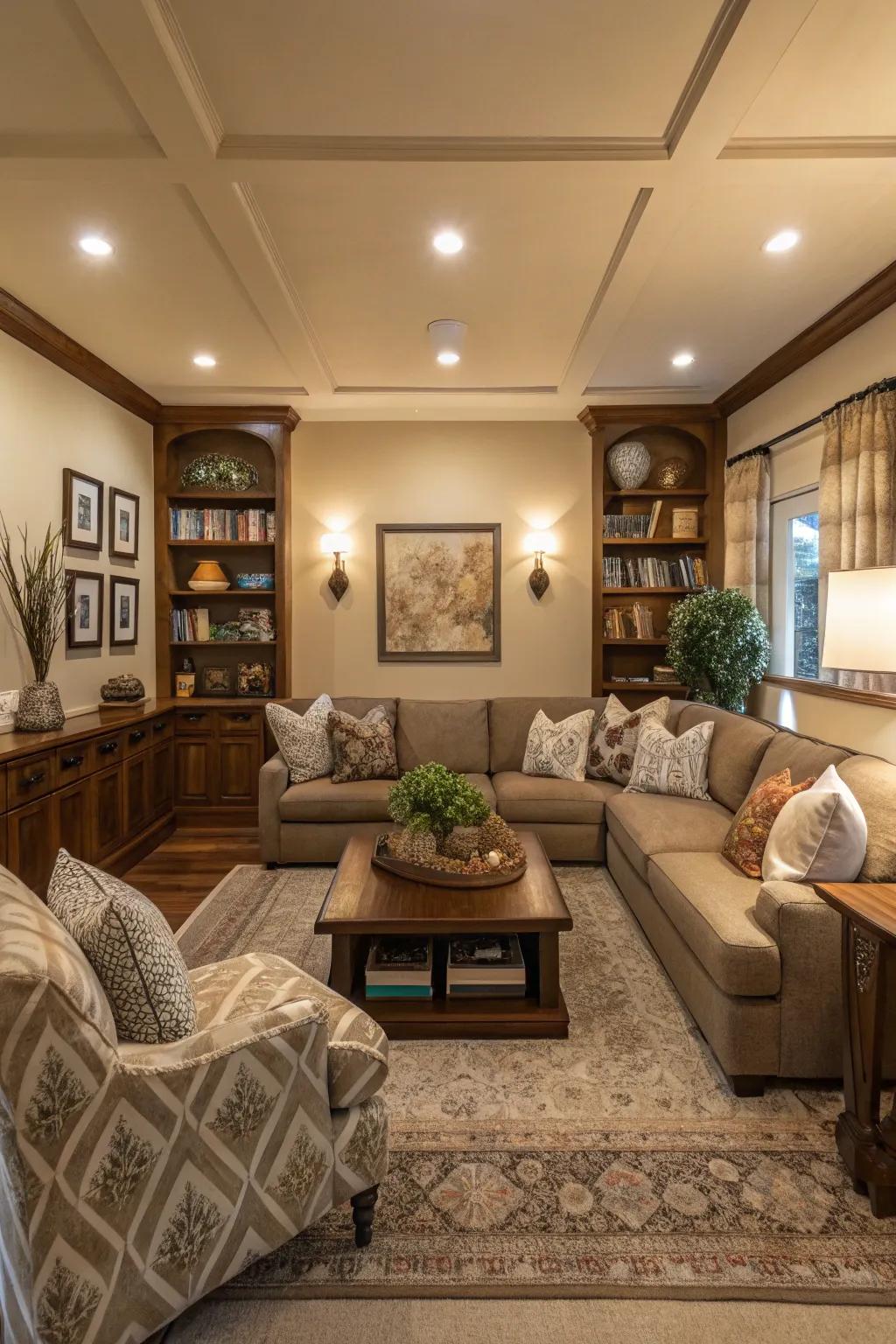 Symmetrical arrangement creates balance and harmony.