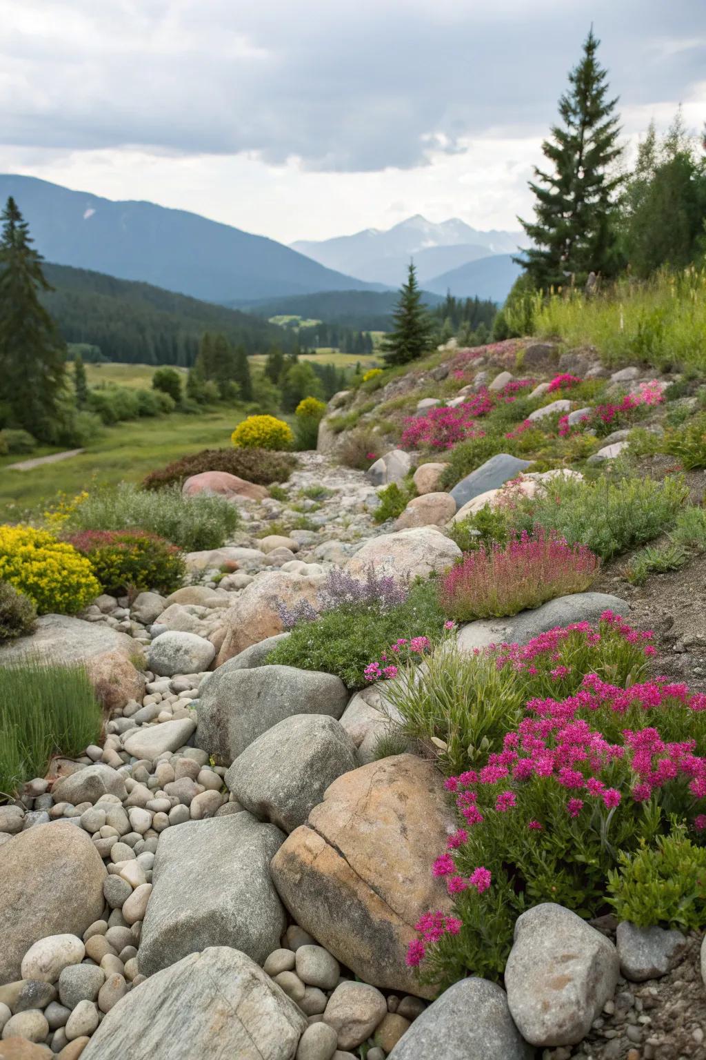 Showcase your favorite plants with stunning rock gardens.