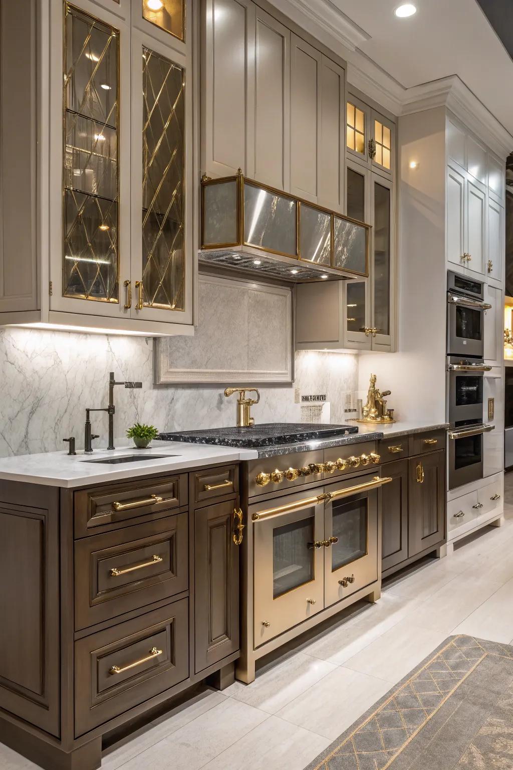 Mixing metal finishes adds a unique and personalized touch to modern kitchen design.