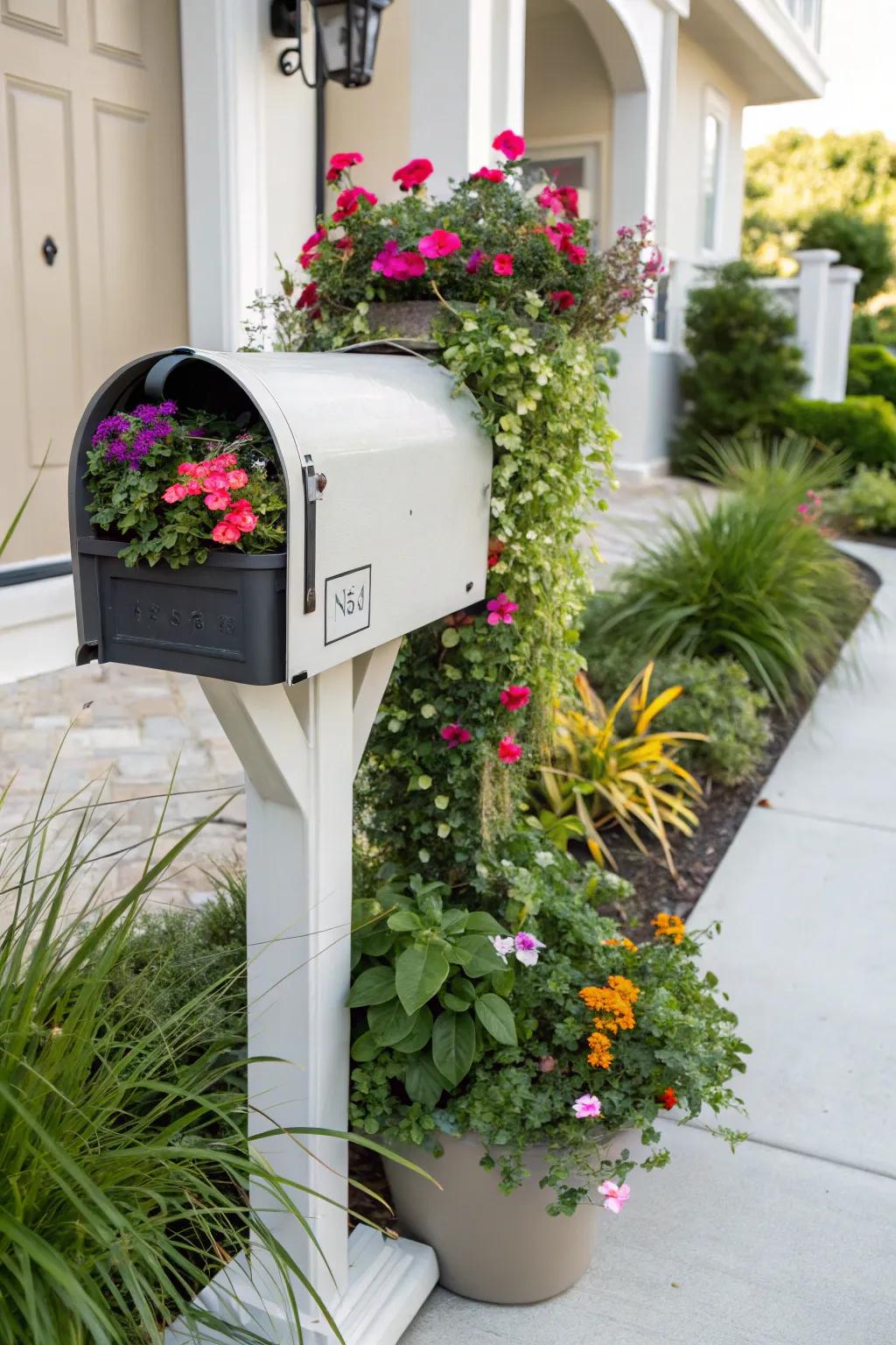 Chic vessels introduce a refined touch to your mailbox floral arrangement.