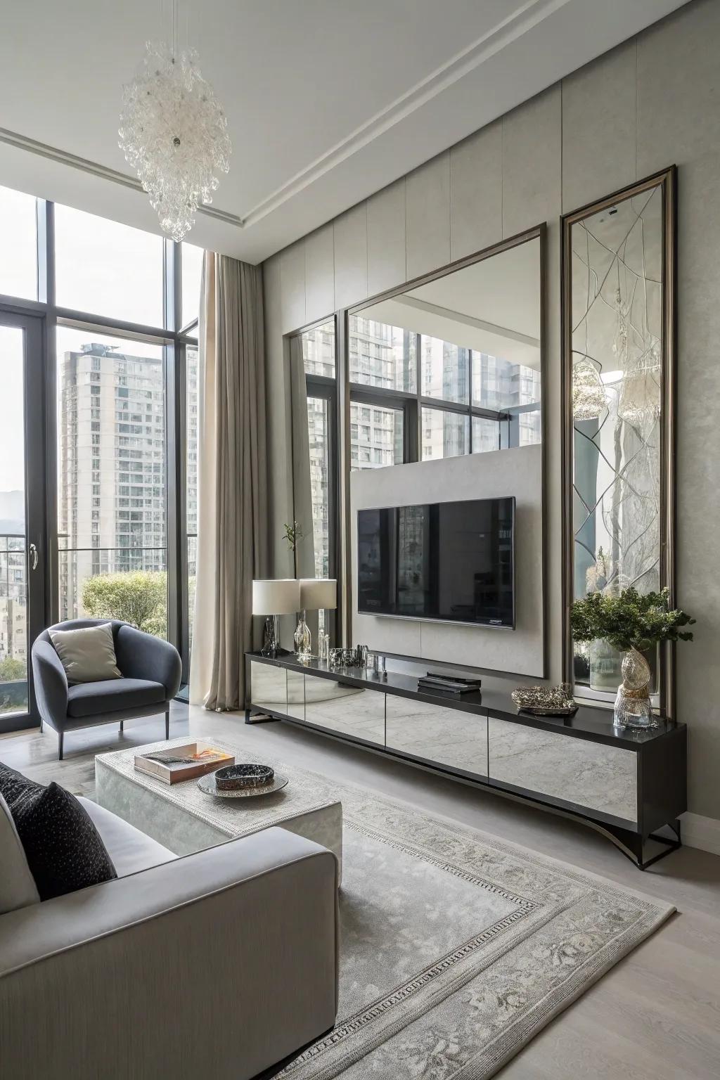 Reflectors amplify light and create the illusion of more space.