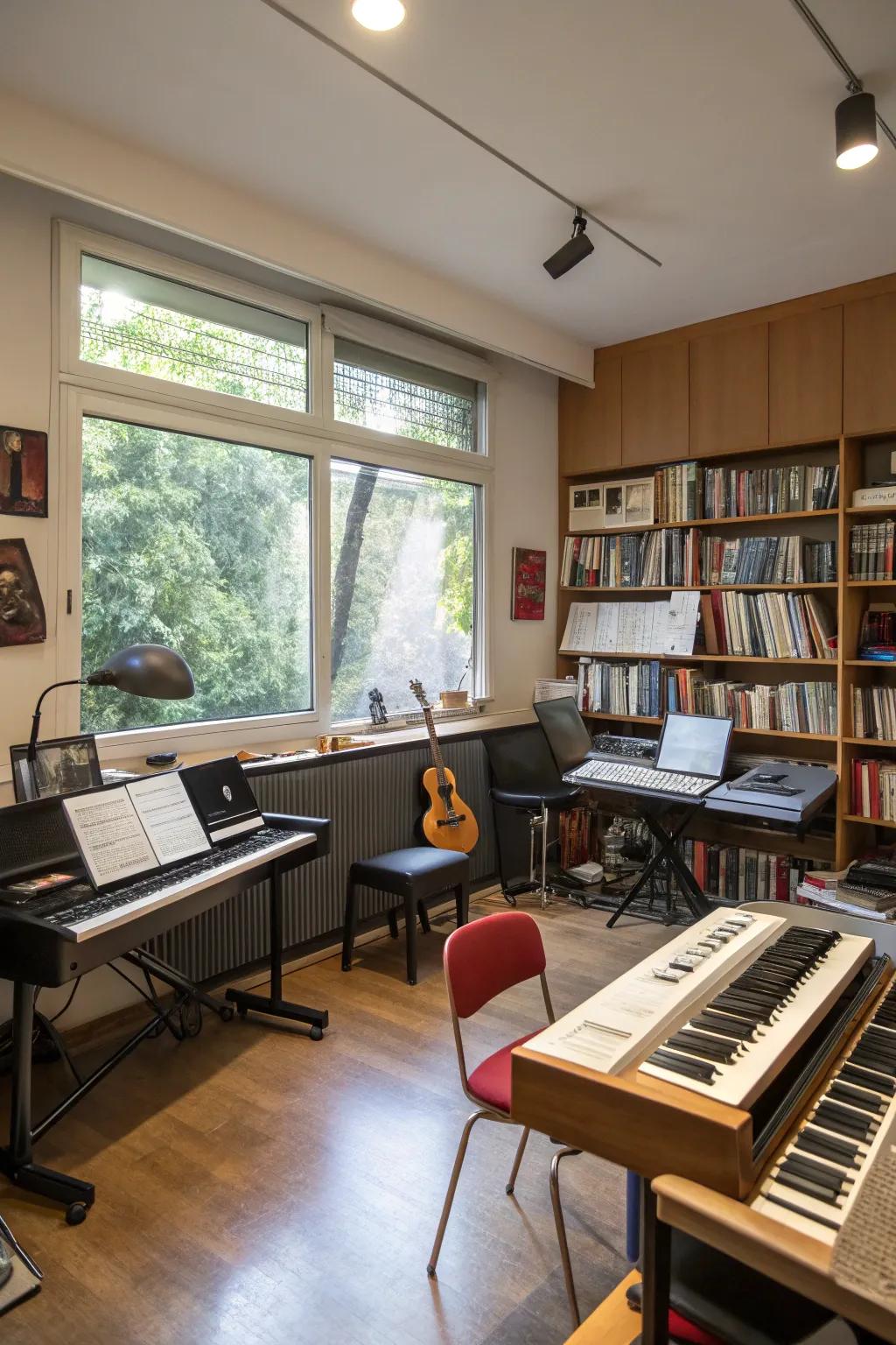 Boost inspiration by making space for a functional creative workspace.