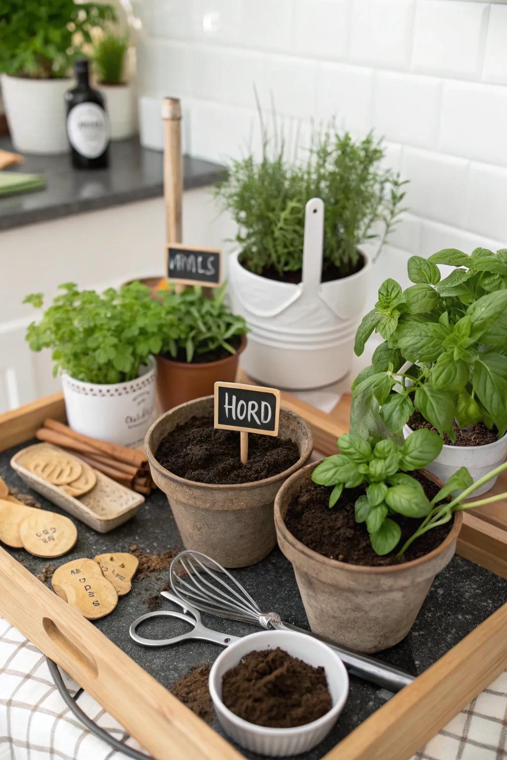 A do-it-yourself spice station offers attendees a fragrant, lasting memory.