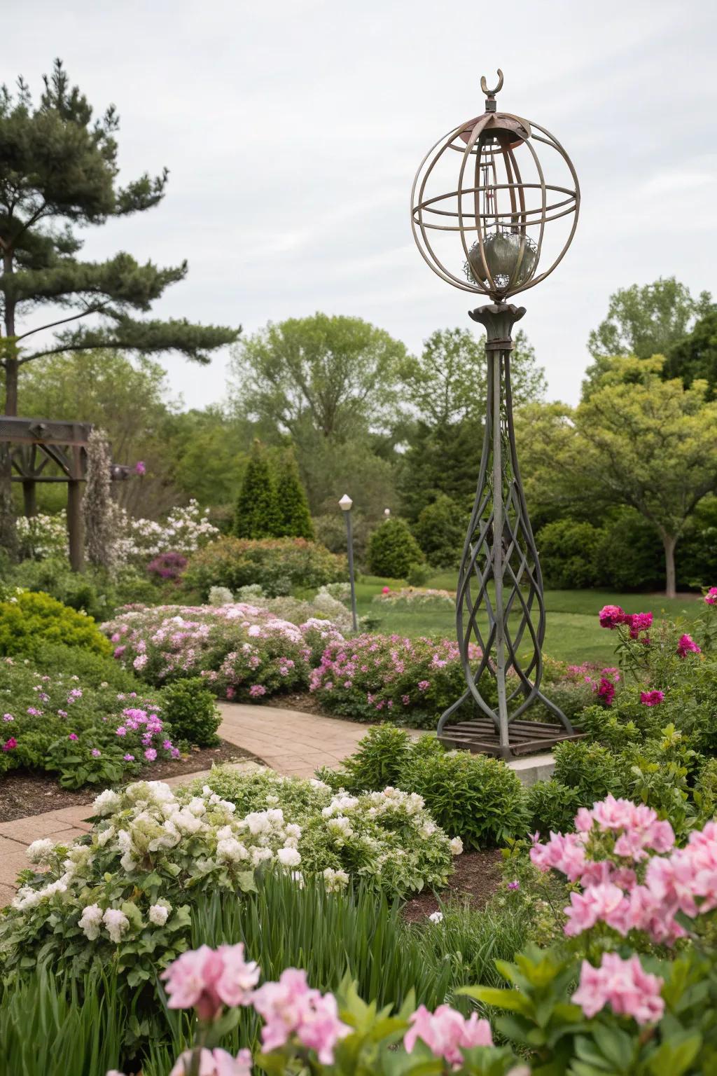 Artful figures add personality and intrigue to outdoor spaces.