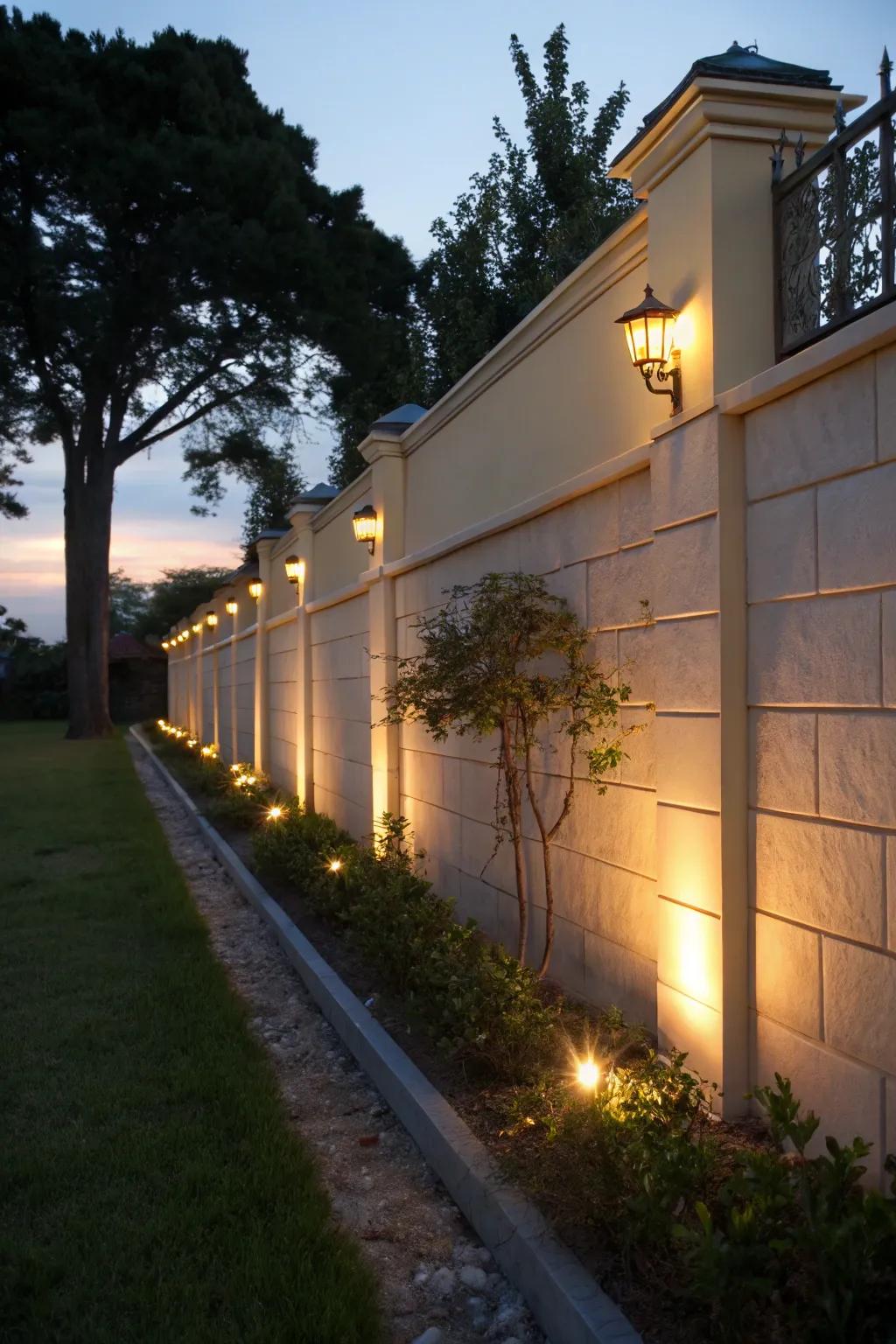 Enchanted walls create a magical evening ambiance.