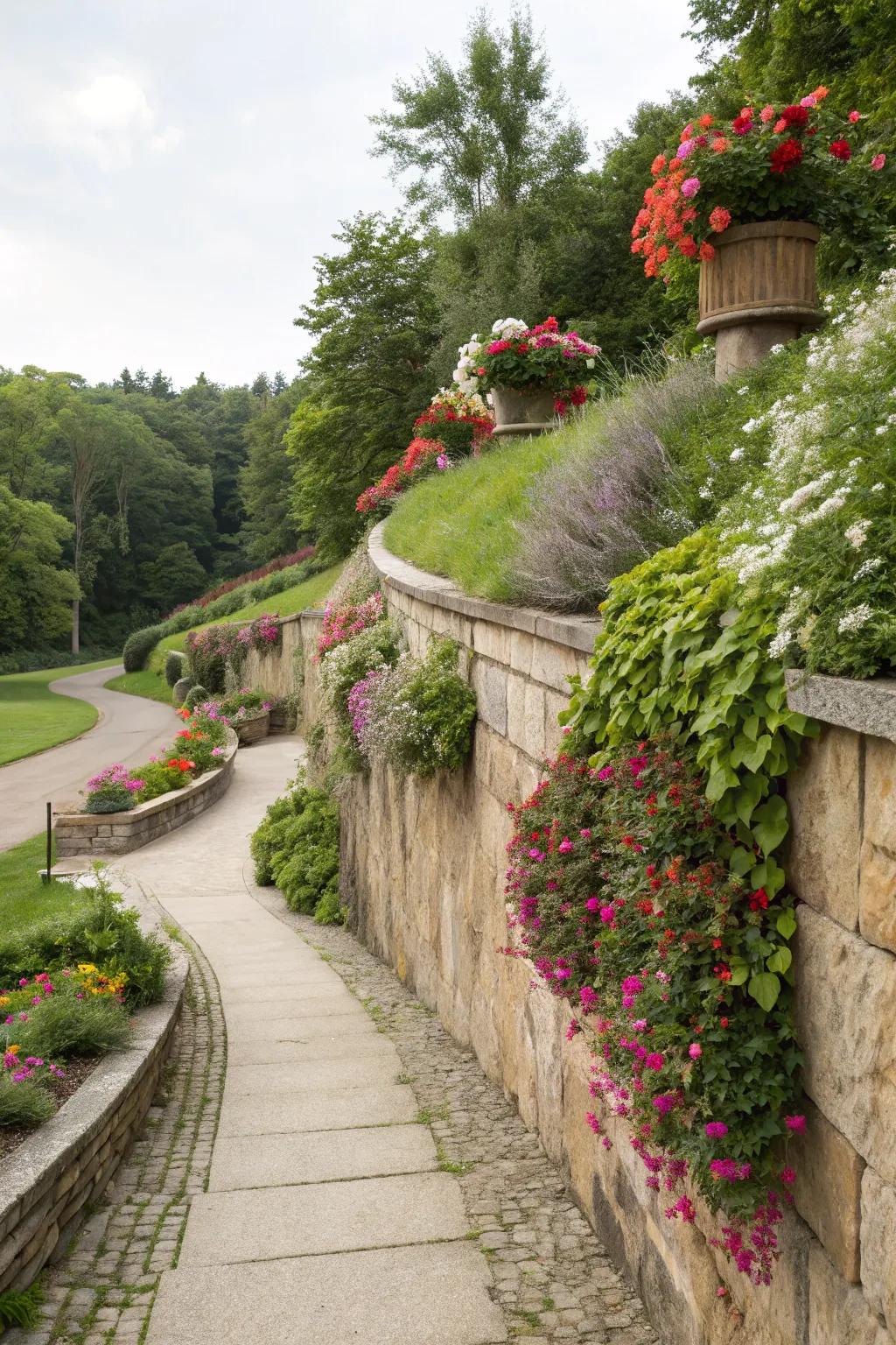 A support structure transformed into an artistic expression with creative decorations.