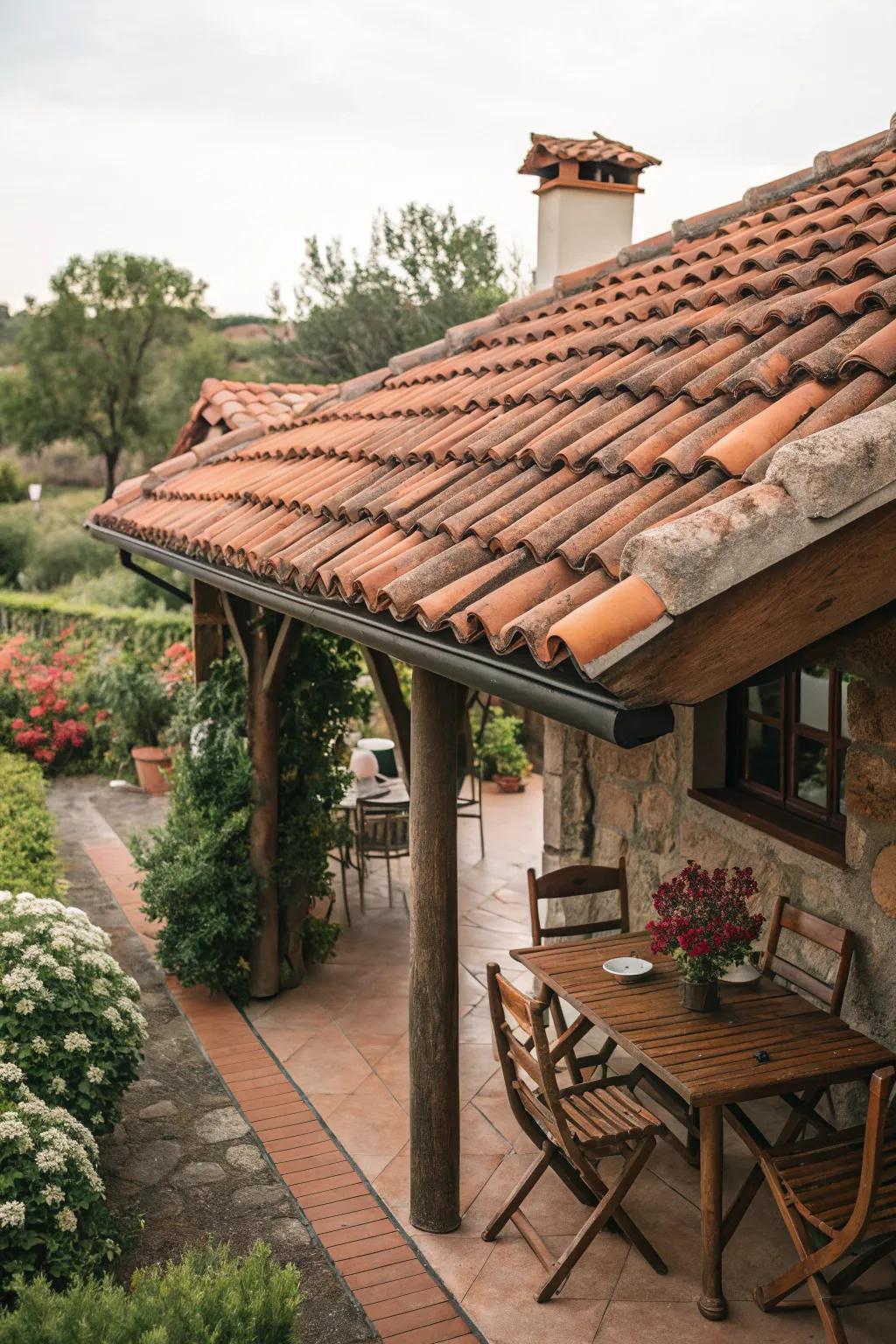 Tiled roofs offer charm and durability.