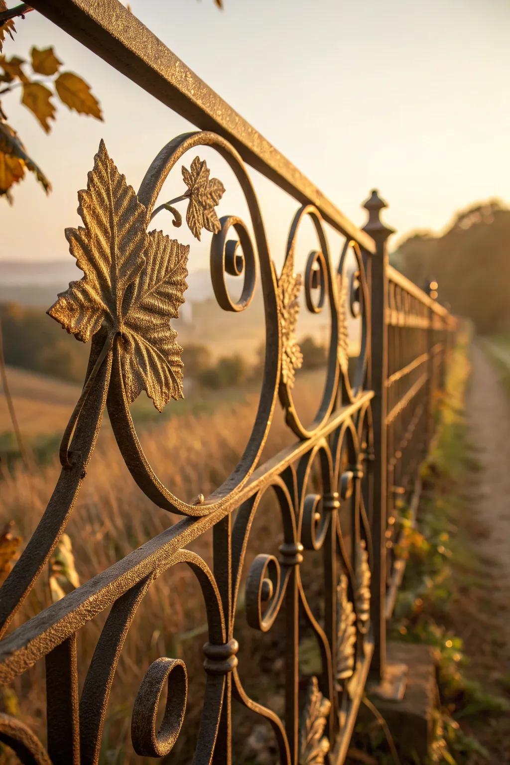 Discover the charm in every twist and turn with whimsical rustic metalwork.