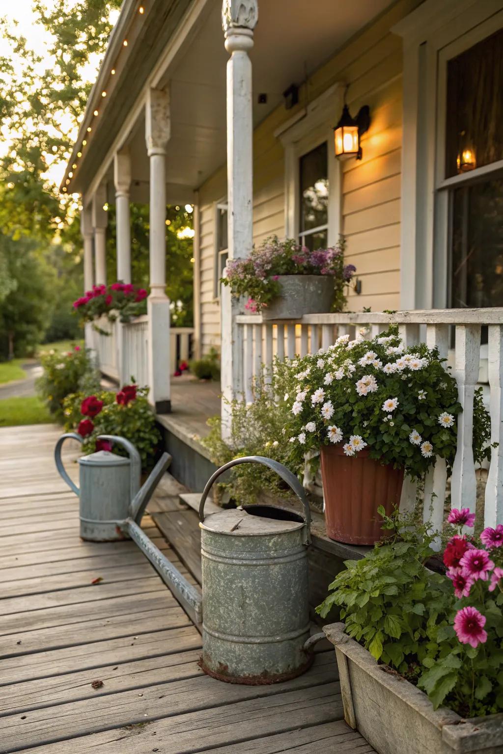 Add a vintage twist with vintage irrigators.