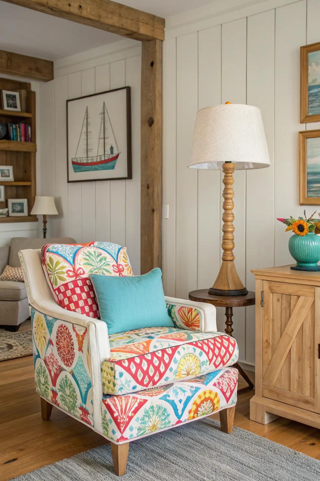 Unexpected color pops add energy and style.