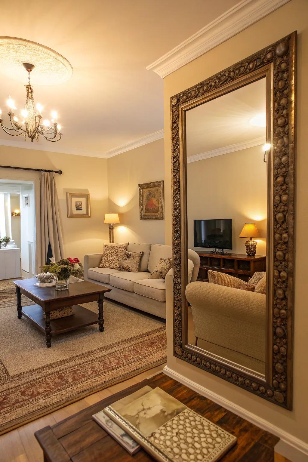 Mirrors can make your room feel more expansive and open.