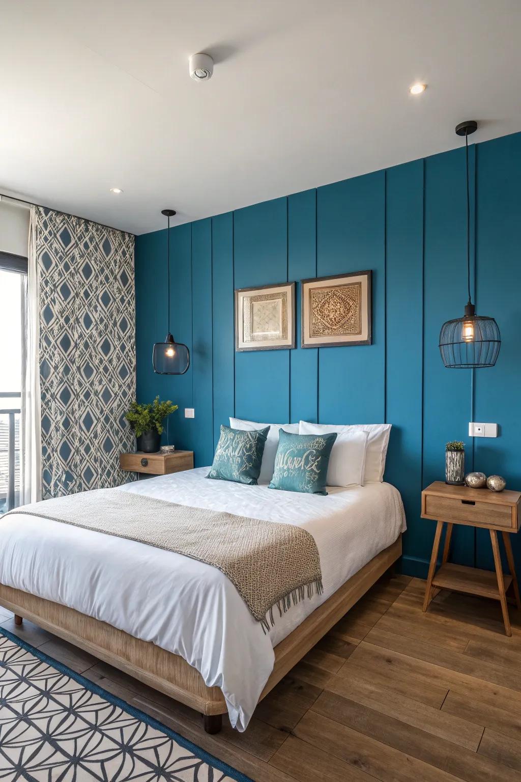 An accent wall creates a striking focal point and adds personality.