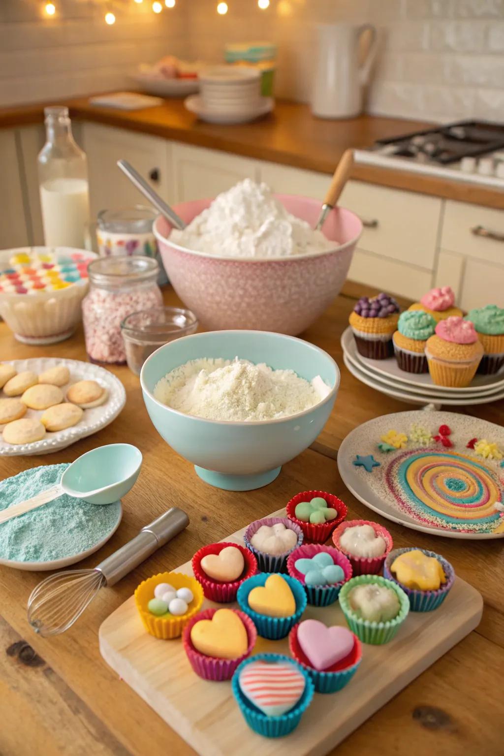 Bake and create delightful treats with a fun Sweet 16 bake-off event.