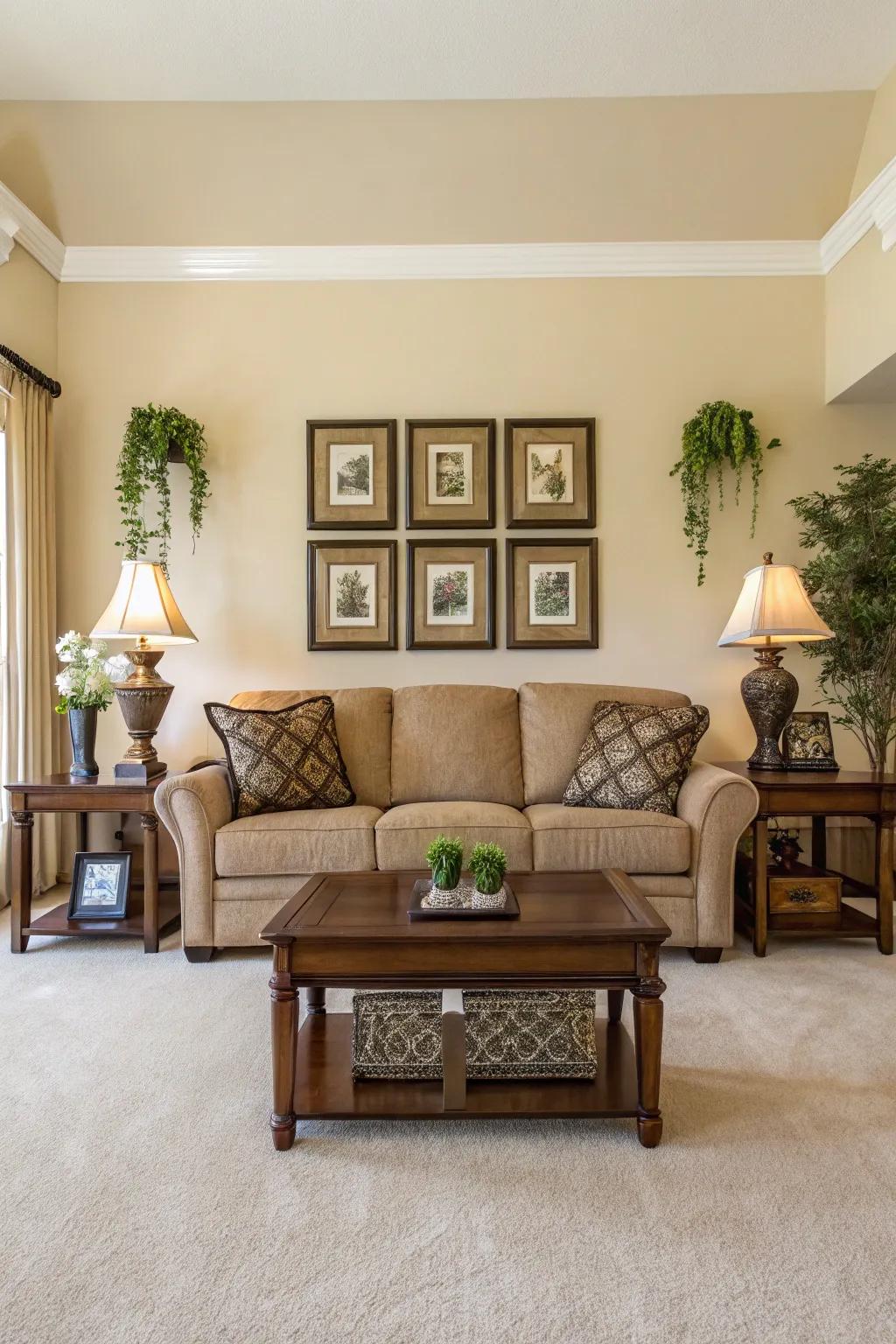 Symmetry creates a harmonious and balanced living space.