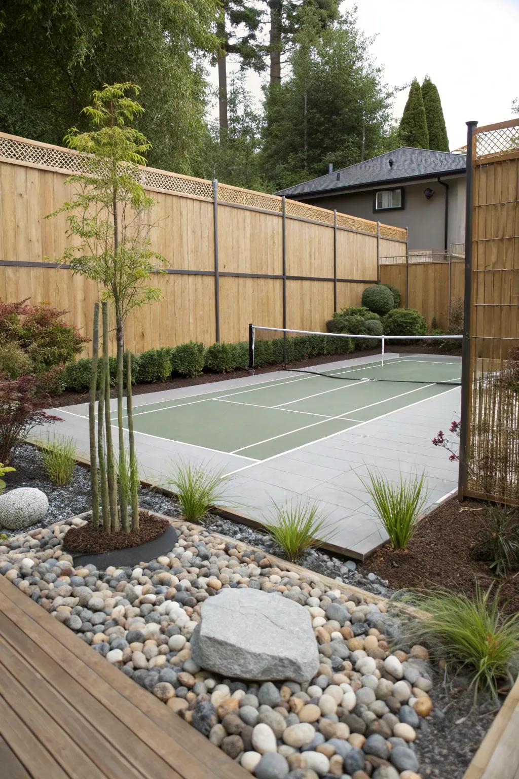 Find your peace with a badminton nook in your backyard.