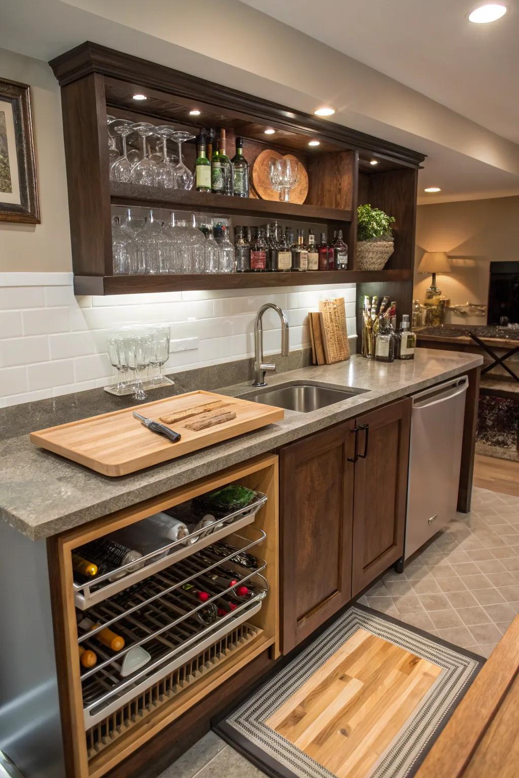 Maximize utility with multi-functional sink stations.