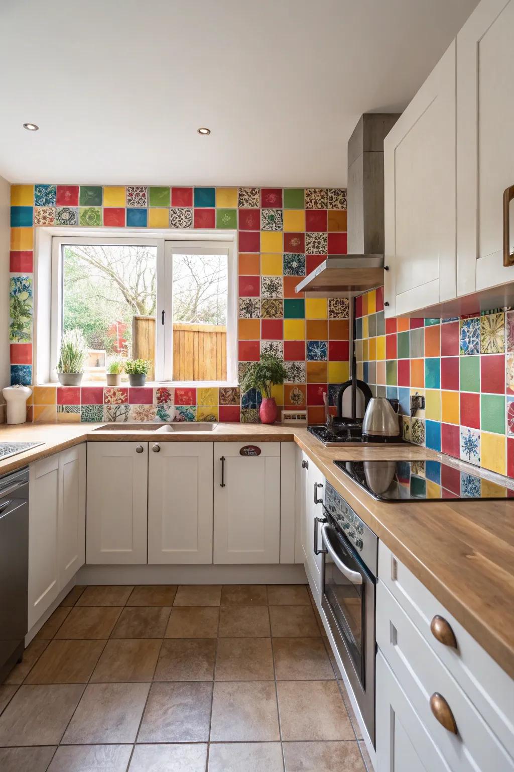 A burst of color adds character to any kitchen.