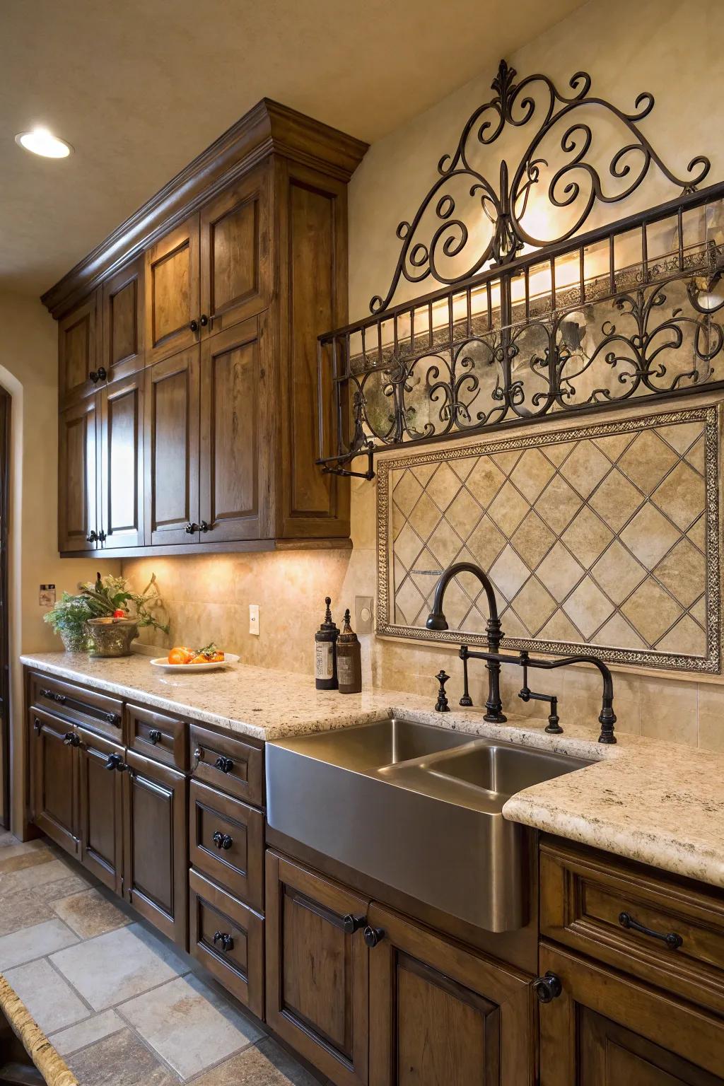 Wrought iron can introduce elegance and sophistication.