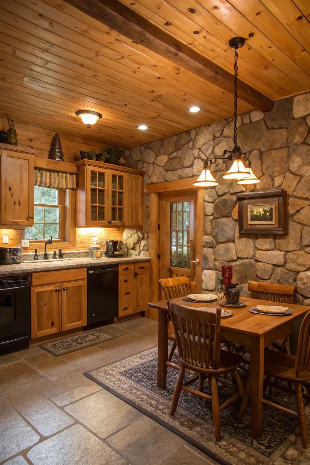 Functional kitchens blend rustic charm with practical design.