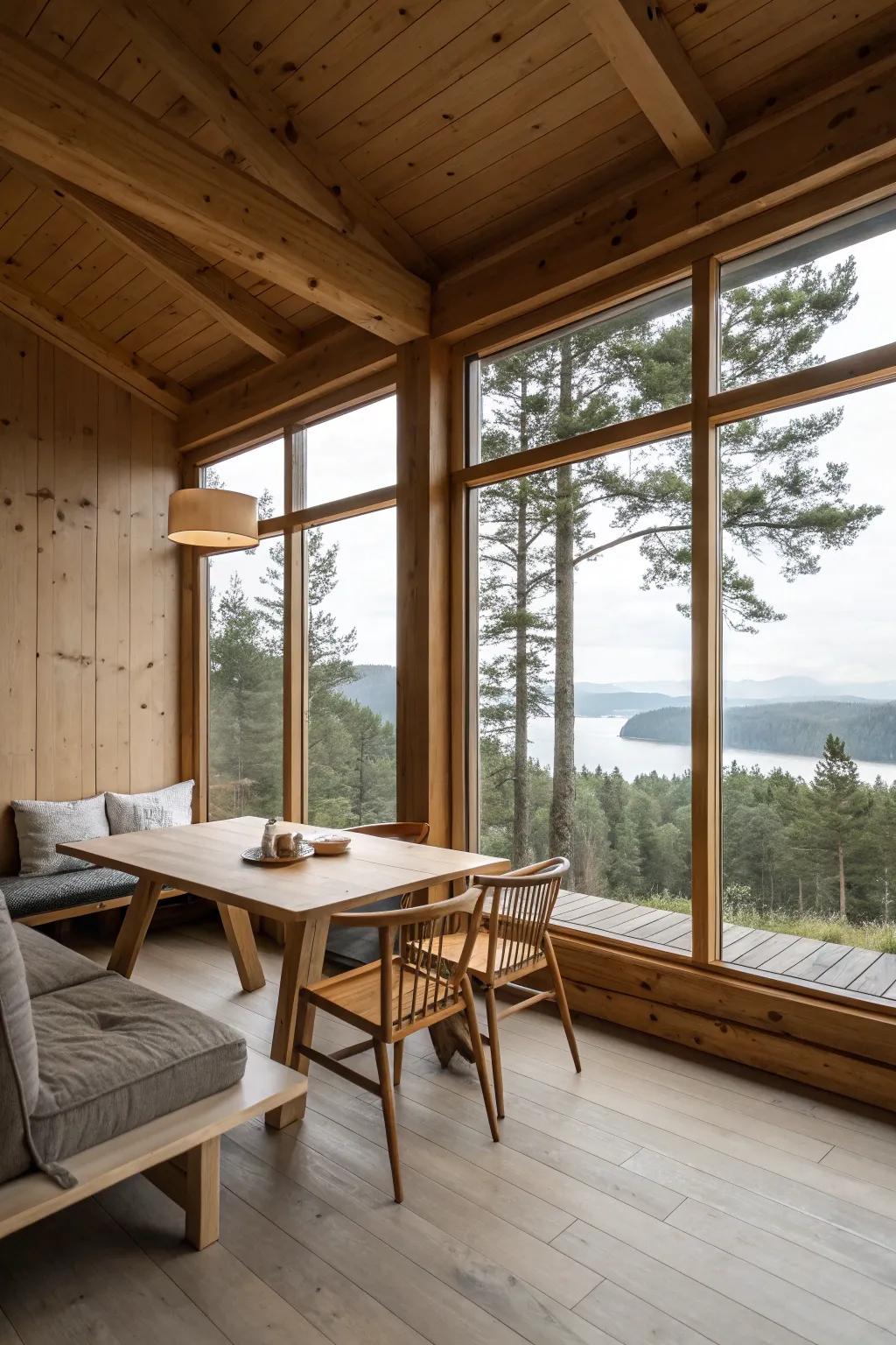 Simple design lets nature glow and generates a serene atmosphere.