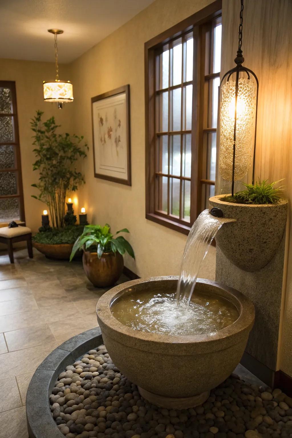 Enhance your space with the soothing sound of water.