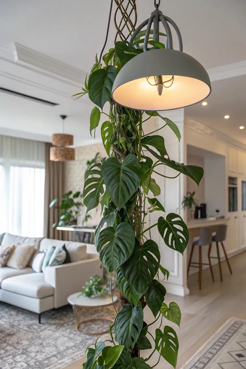 Brighten the space with the combo of light and green!