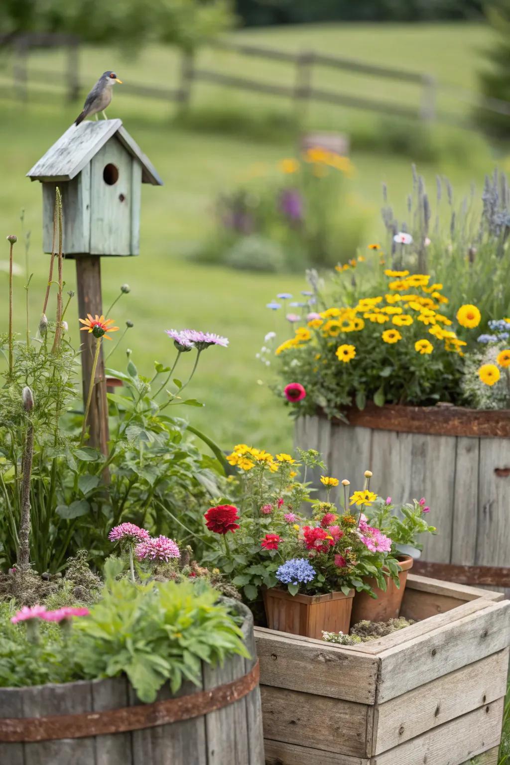 A cottage garden exudes warmth and charm.