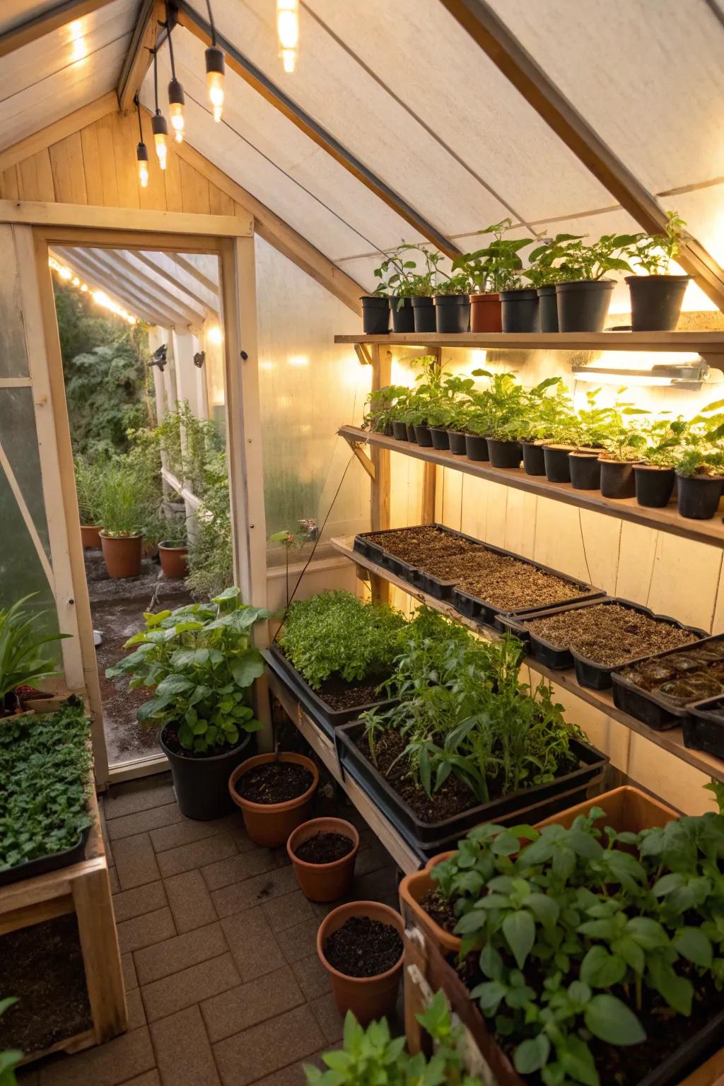 A greenhouse extends your gardening season.