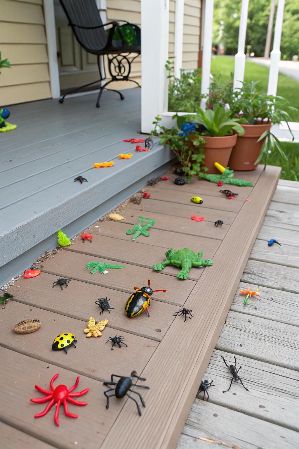 Spooky bugs add to the eerie atmosphere.