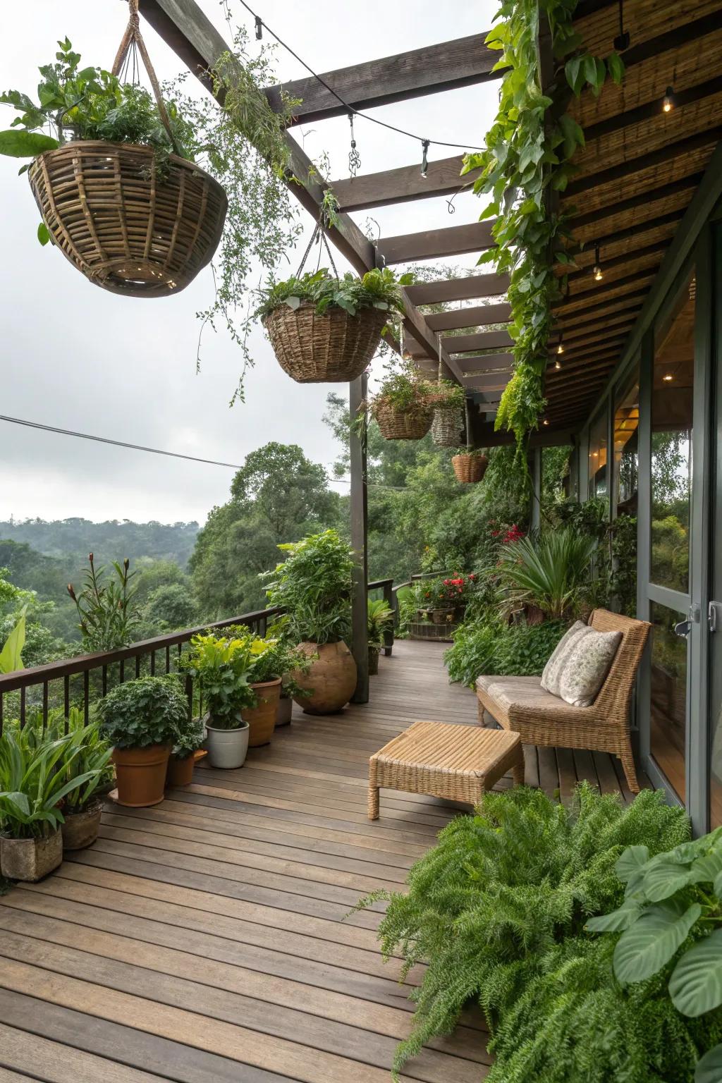 An eco-friendly deck that combines sustainability with aesthetic appeal.