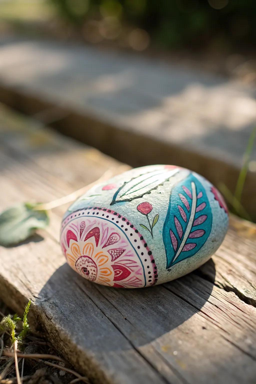 Add a splash of joy to your garden with hand-painted stones – a simple yet stunning DIY project!