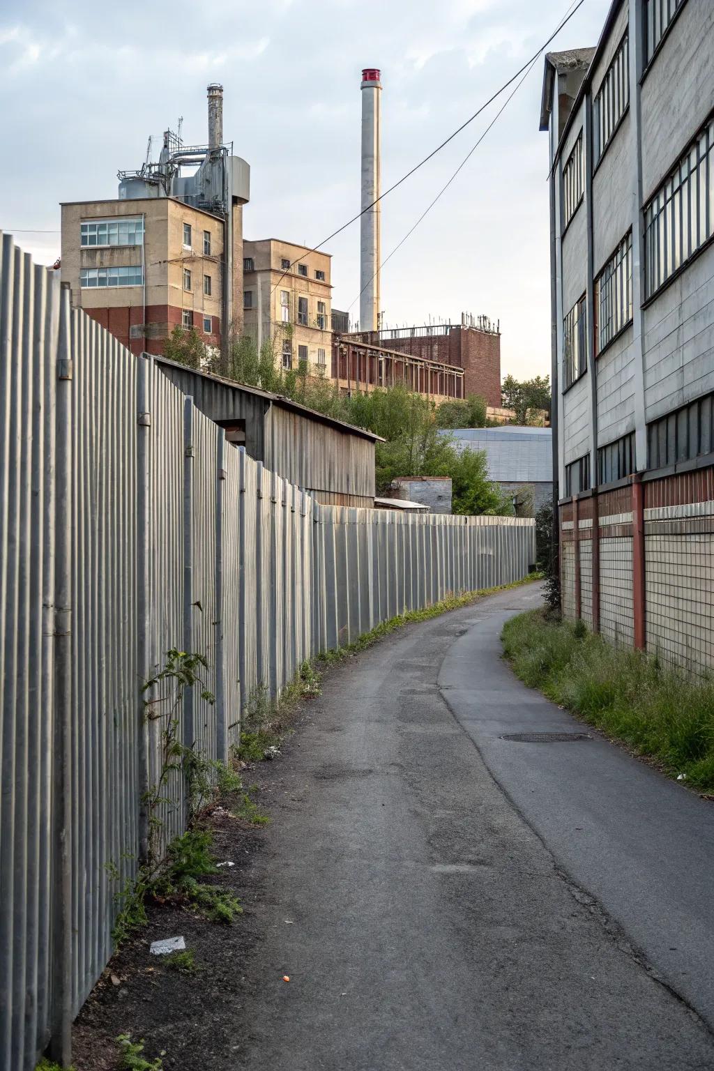 Curved metal offers an urban sophisticated vibe.