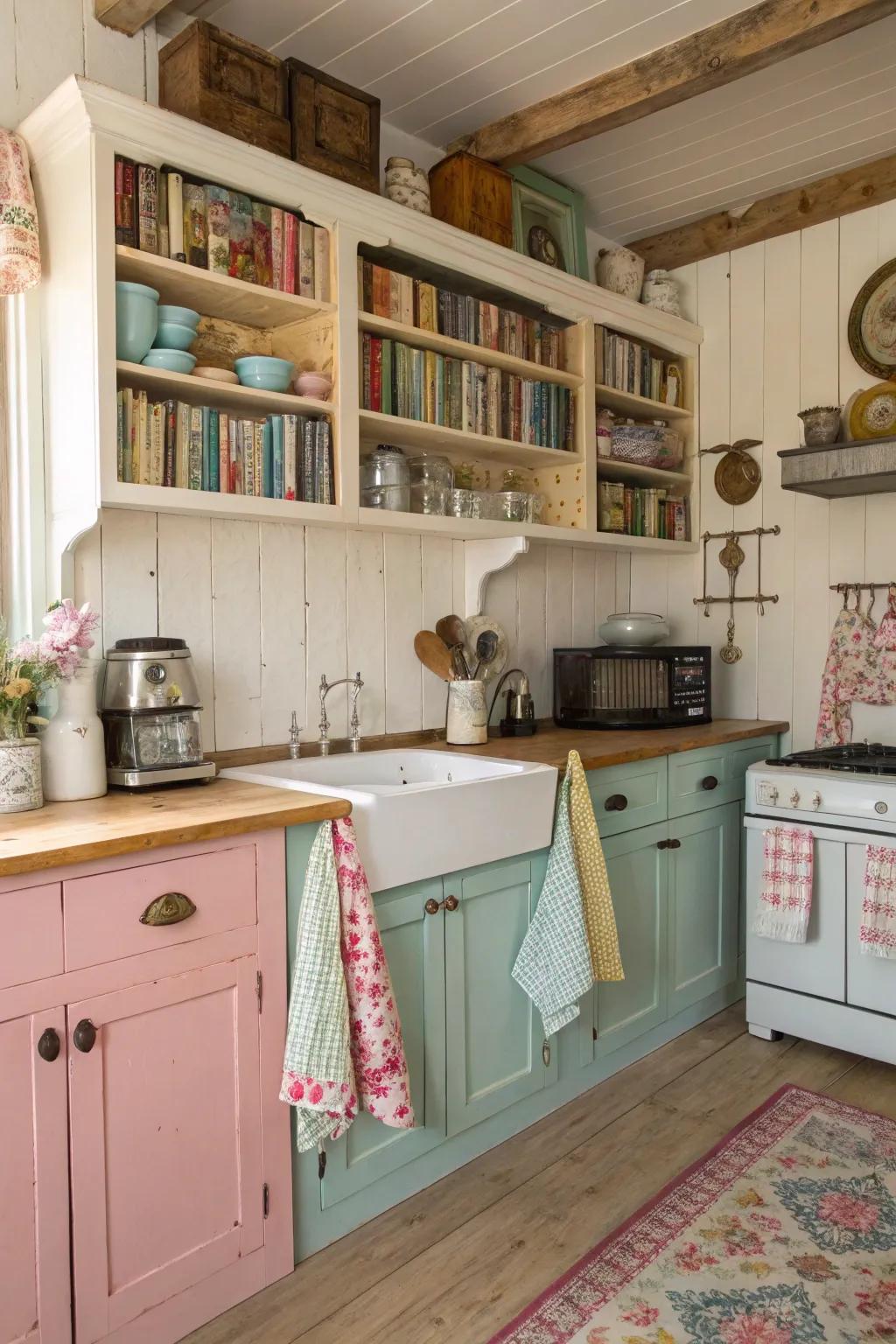 Mix and match hues for a unique and personalized kitchen design.