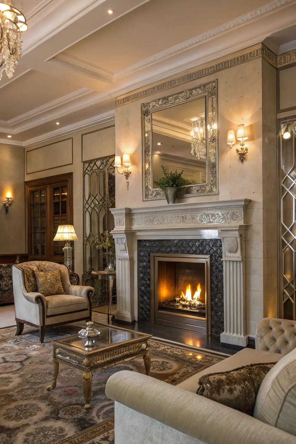 Shining elements add a touch of glamour and sophistication.