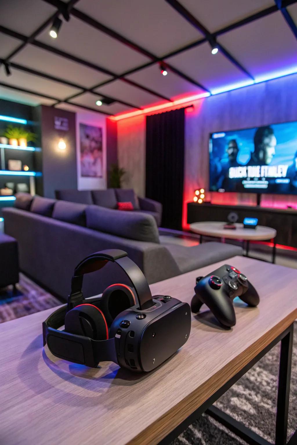 VR gaming setups provide an immersive experience.