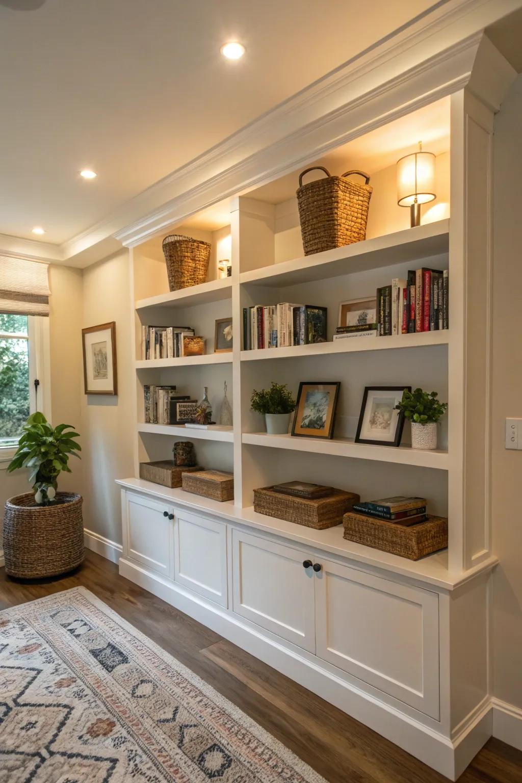 Hanging panels offer a modern, minimalist look.