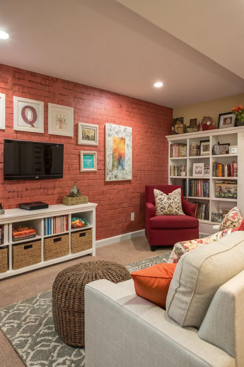 An accent wall that commands attention.