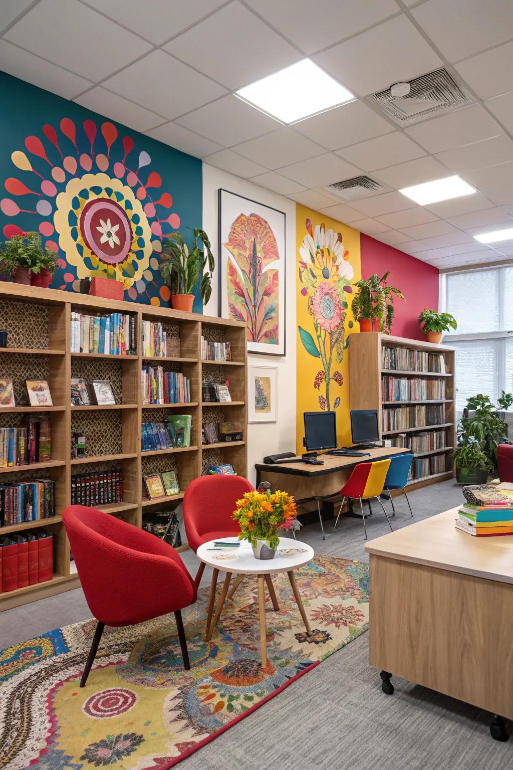 Energize your space with bold colors.