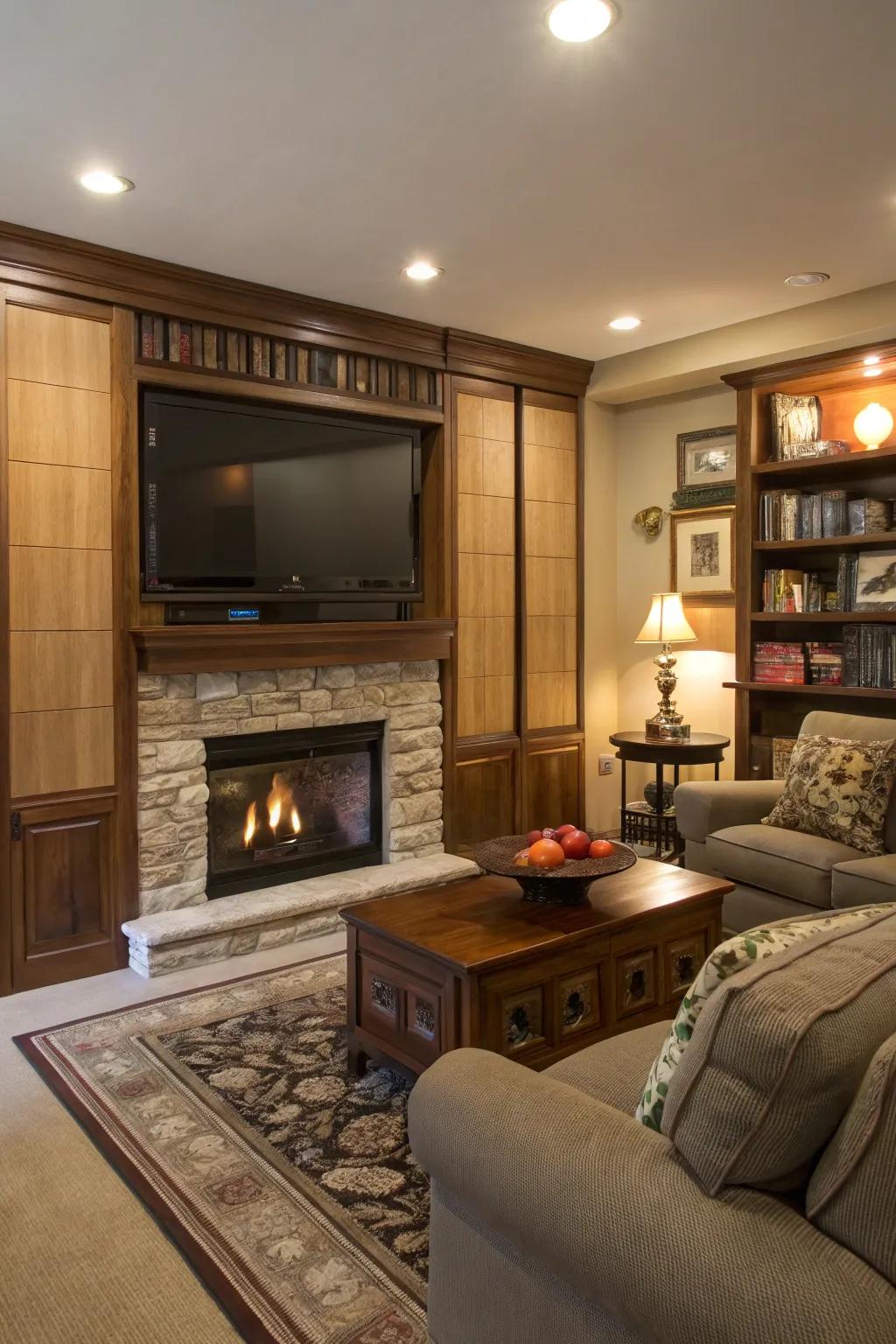 Concealed TV solutions maintain an uncluttered look.