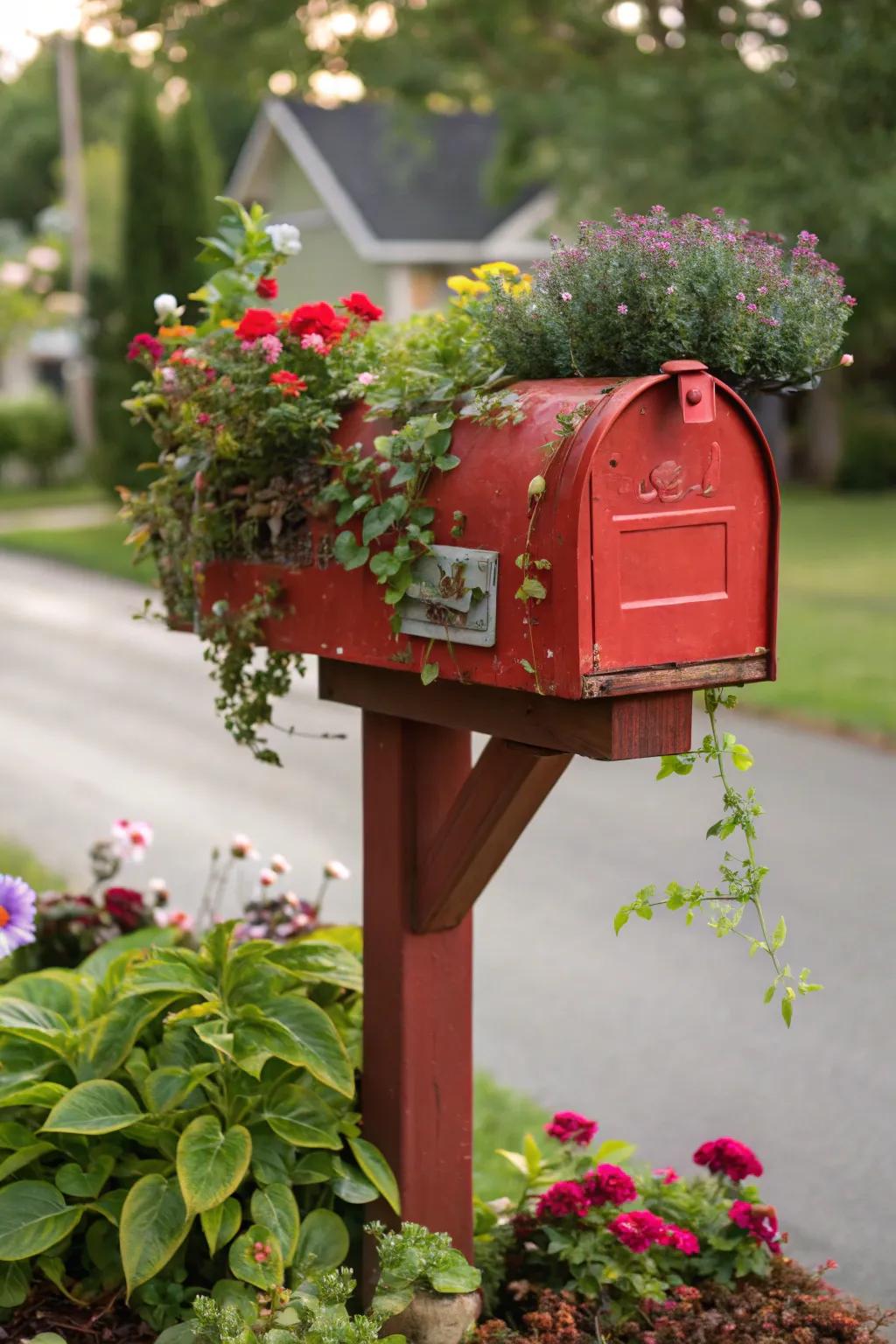 Mailbox gardens are convenient and visually appealing
