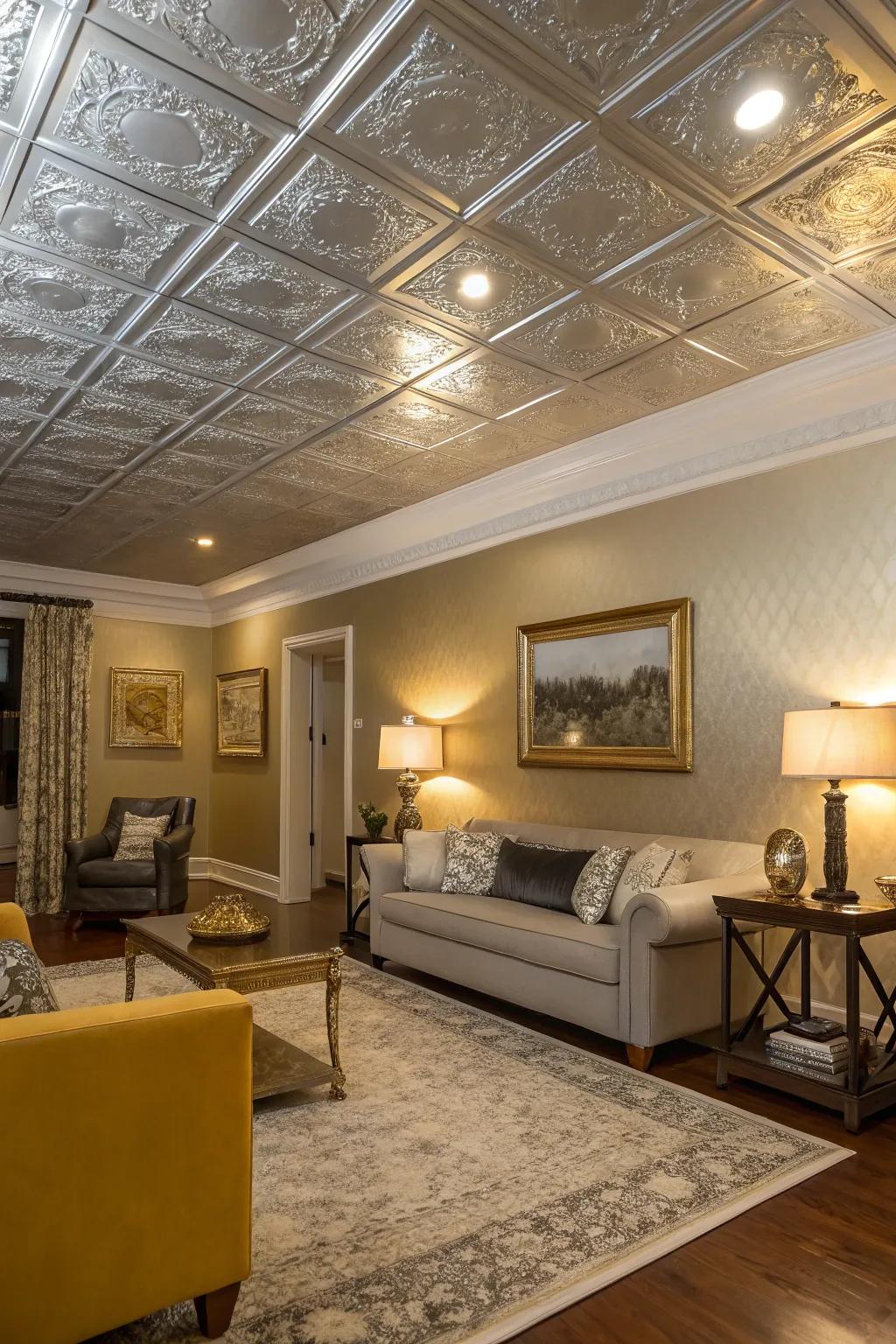 Unexpected metallic touches add a surprising element of luxury.